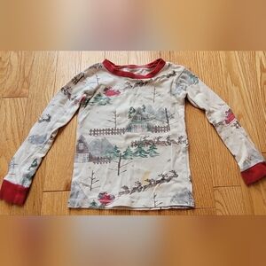 Burt's Bees Organic Cotton Cabin & Reindeer Print Christmas Top, 2T